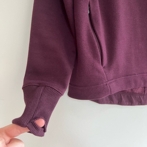 Athleta Cozy Karma Twist Neck Sweatshirt in Burgundy "Spiced Cabernet", size XXS - Picture 5 of 11